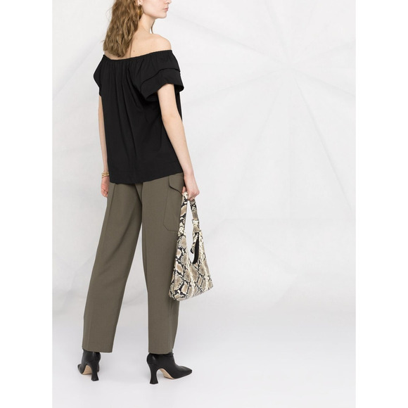 NWT DKNY ruffle-detail T-shirt Size XS - Picture 3 of 16